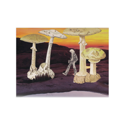 An introverts journey - Mushroom Dreamscape Photopaper Poster