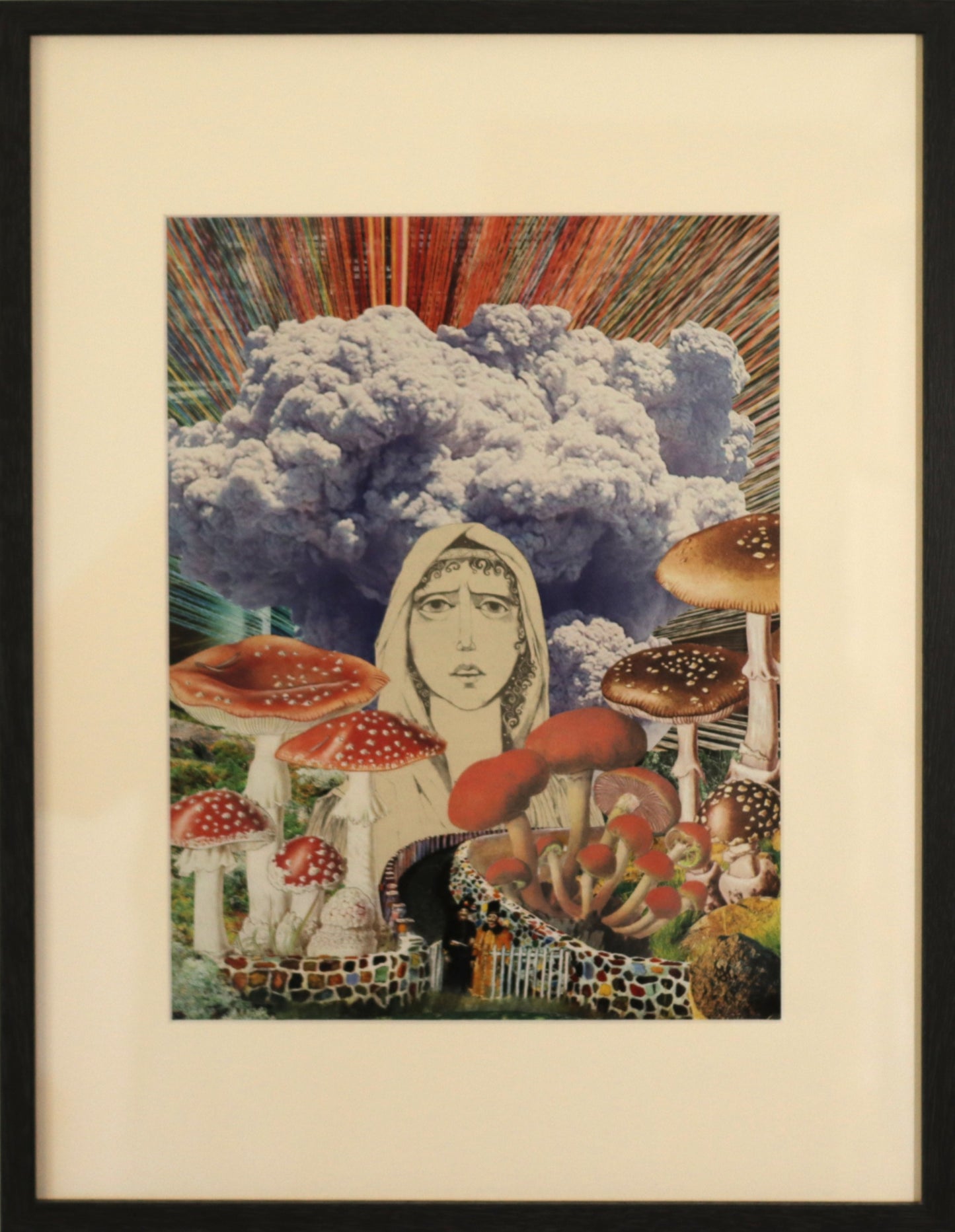 Original "The overflowing mind of a daydreamer" - Collage gerahmt