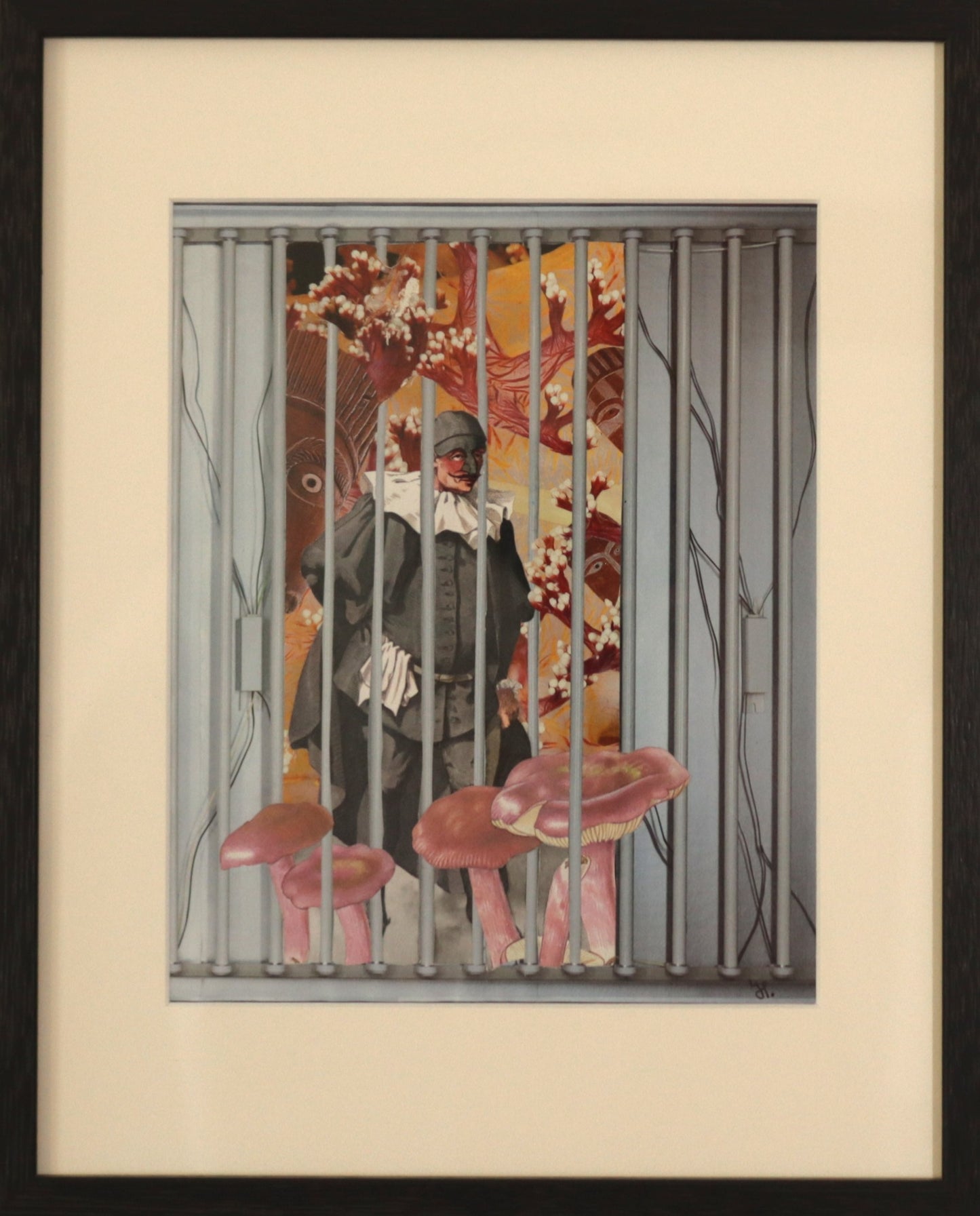 Original "Il Dottore - In sich gefangen" - Vintage Collage gerahmt