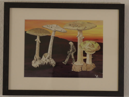 Original "Introvertiert" - Surreale Vintage Collage gerahmt