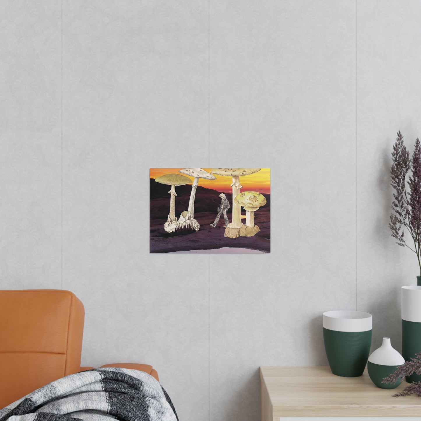 An introverts journey - Mushroom Dreamscape Photopaper Poster