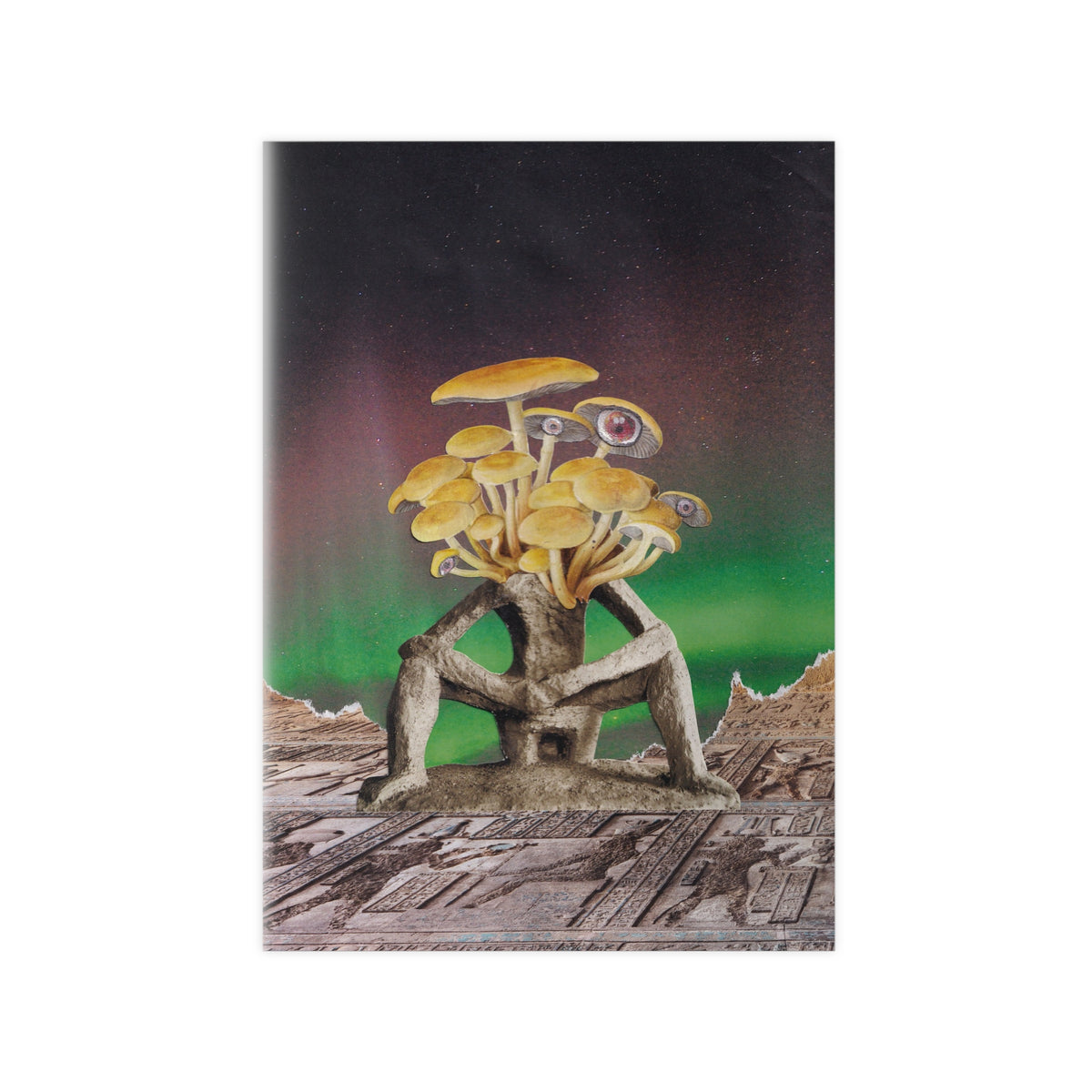 Gedankenathlet – Surreales Pilz-Denker-Poster