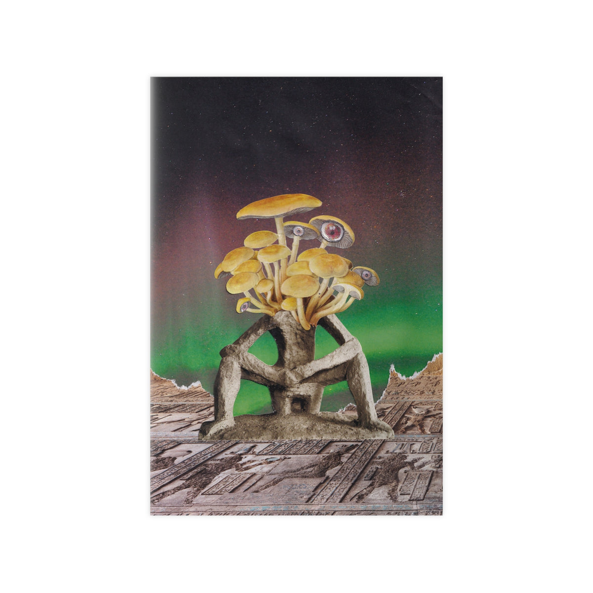 Gedankenathlet – Surreales Pilz-Denker-Poster