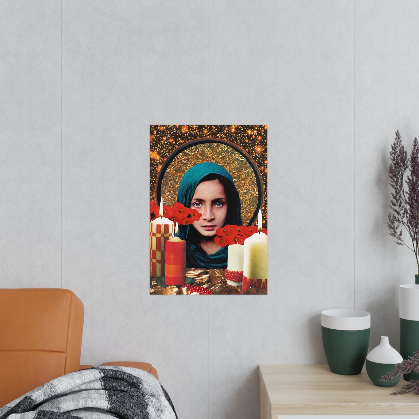 Das Echo deines inneres Lichts - vintage Collage die klassische Ikonographie mit moderner Ästhetik verbindet