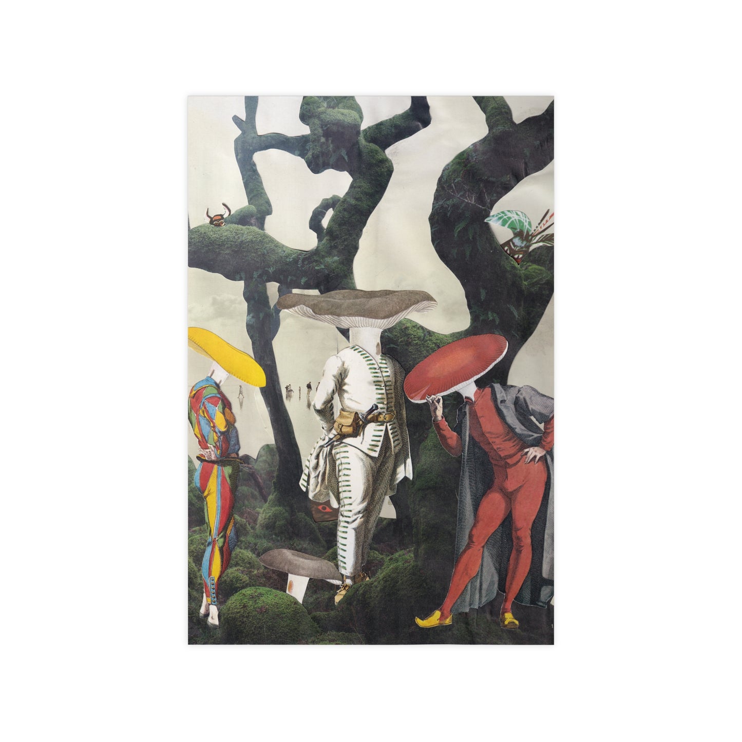 Surreal vintage poster — Discussing humans 