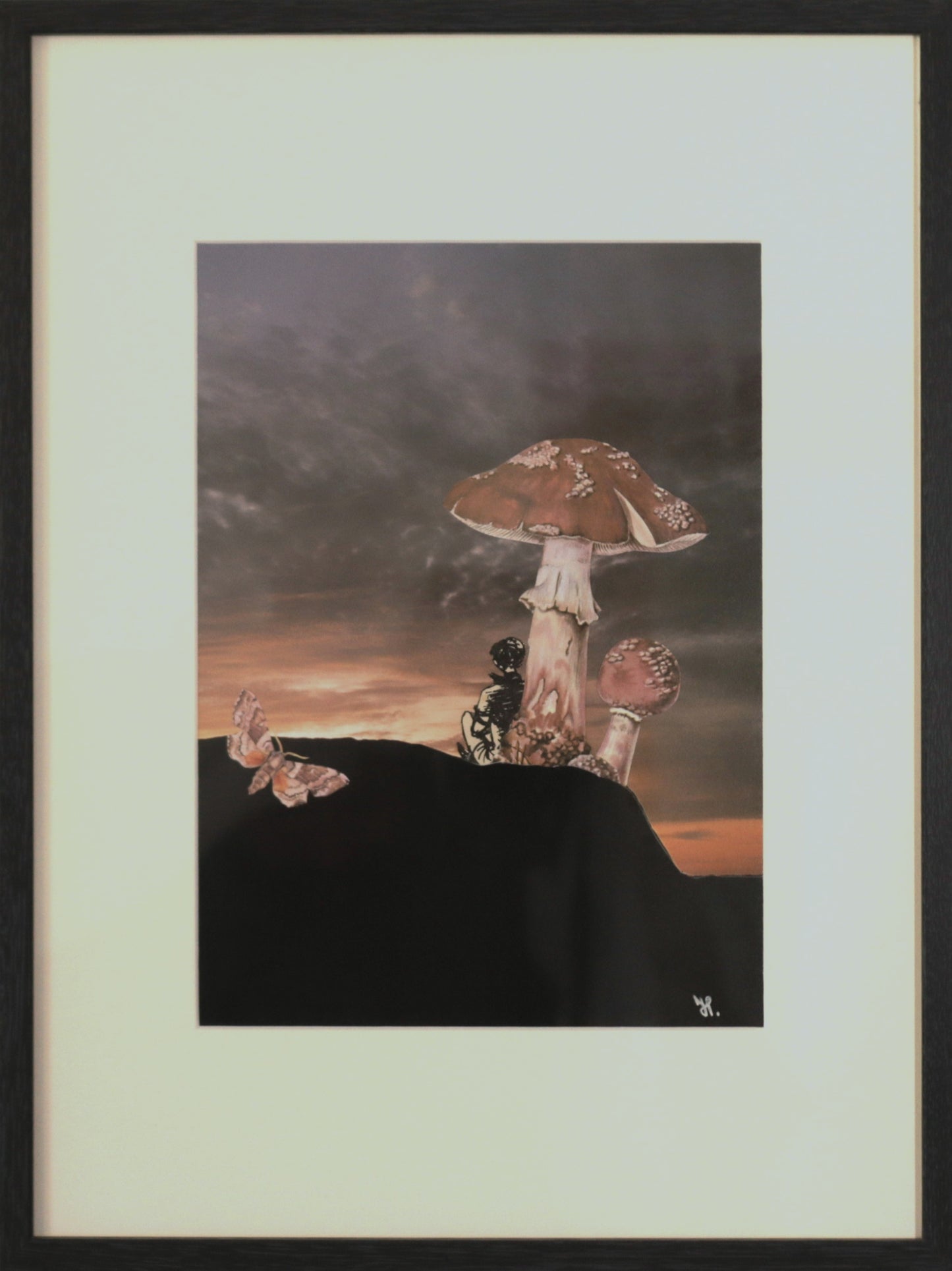 Original "Innere Einkehr" - Collage gerahmt