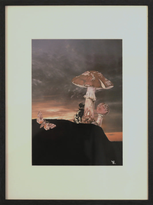 Original "Innere Einkehr" - Collage gerahmt