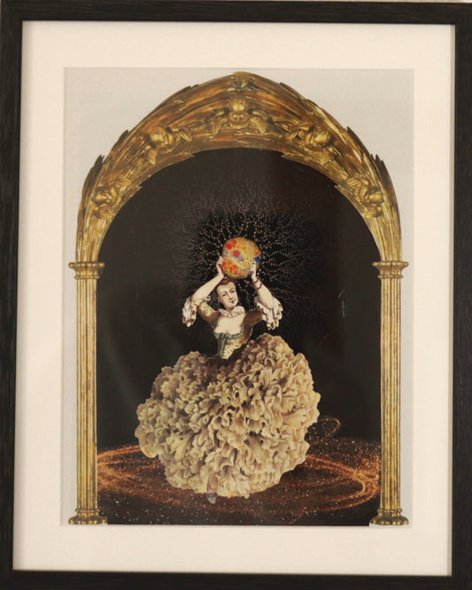 Original "Isabella" - Surreale Vintage Collage gerahmt