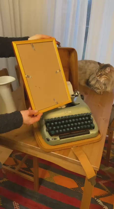 Original "Natur und Art Deco" - Vintage Collage Natur, Art Deco Architektur gerahmt